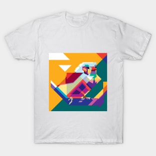 WPAP of Finch Bird T-Shirt